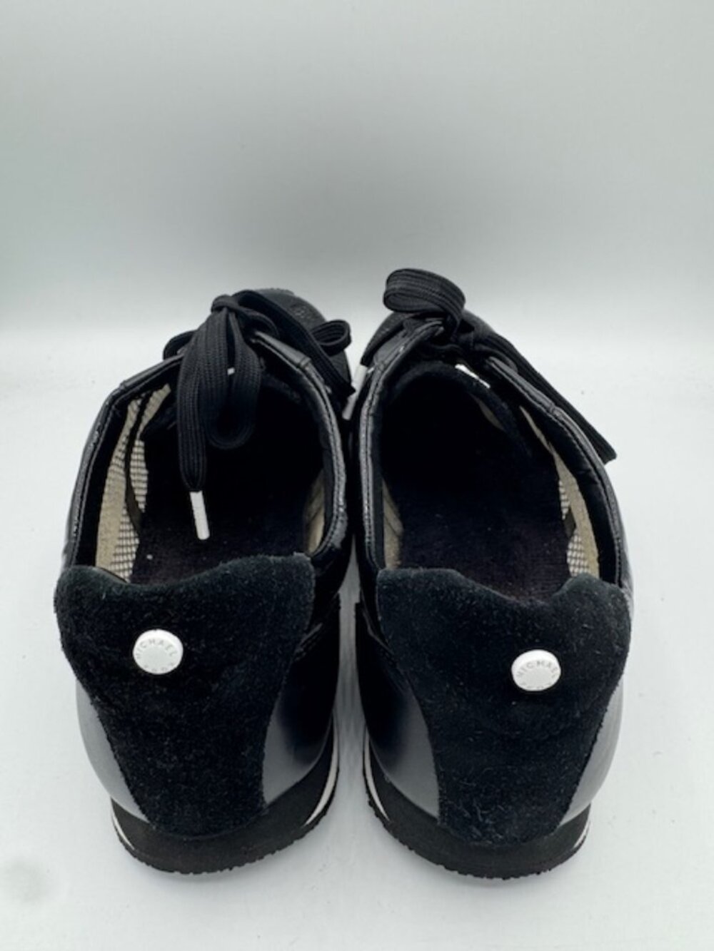 Michael Kors Black Leather and Mesh Sneakers Women's 10 - Picture 5 of 8
